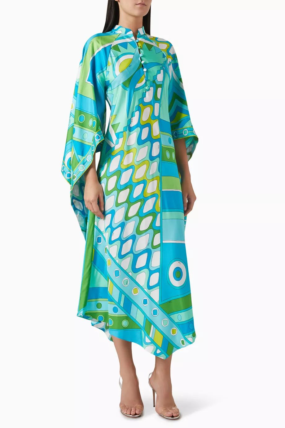 Pucci Multicolour Vivara Printed Kaftan in Silk
