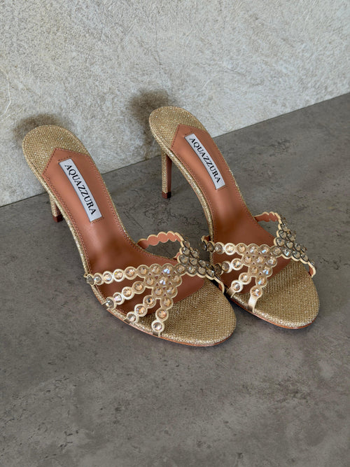 Aquazzura Embellished Tequila Mules 75