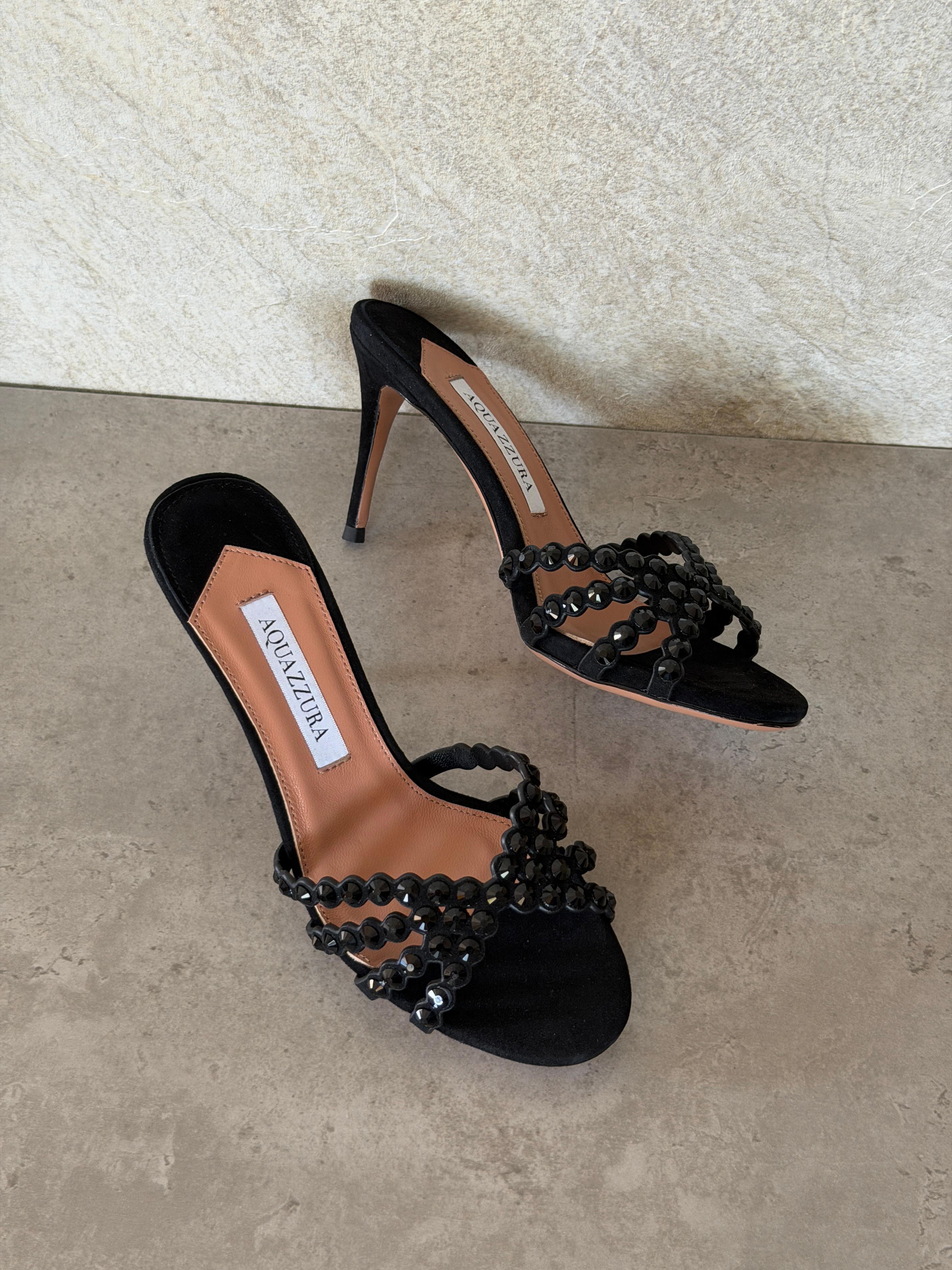 Aquazzura Embellished Tequila Mules 75