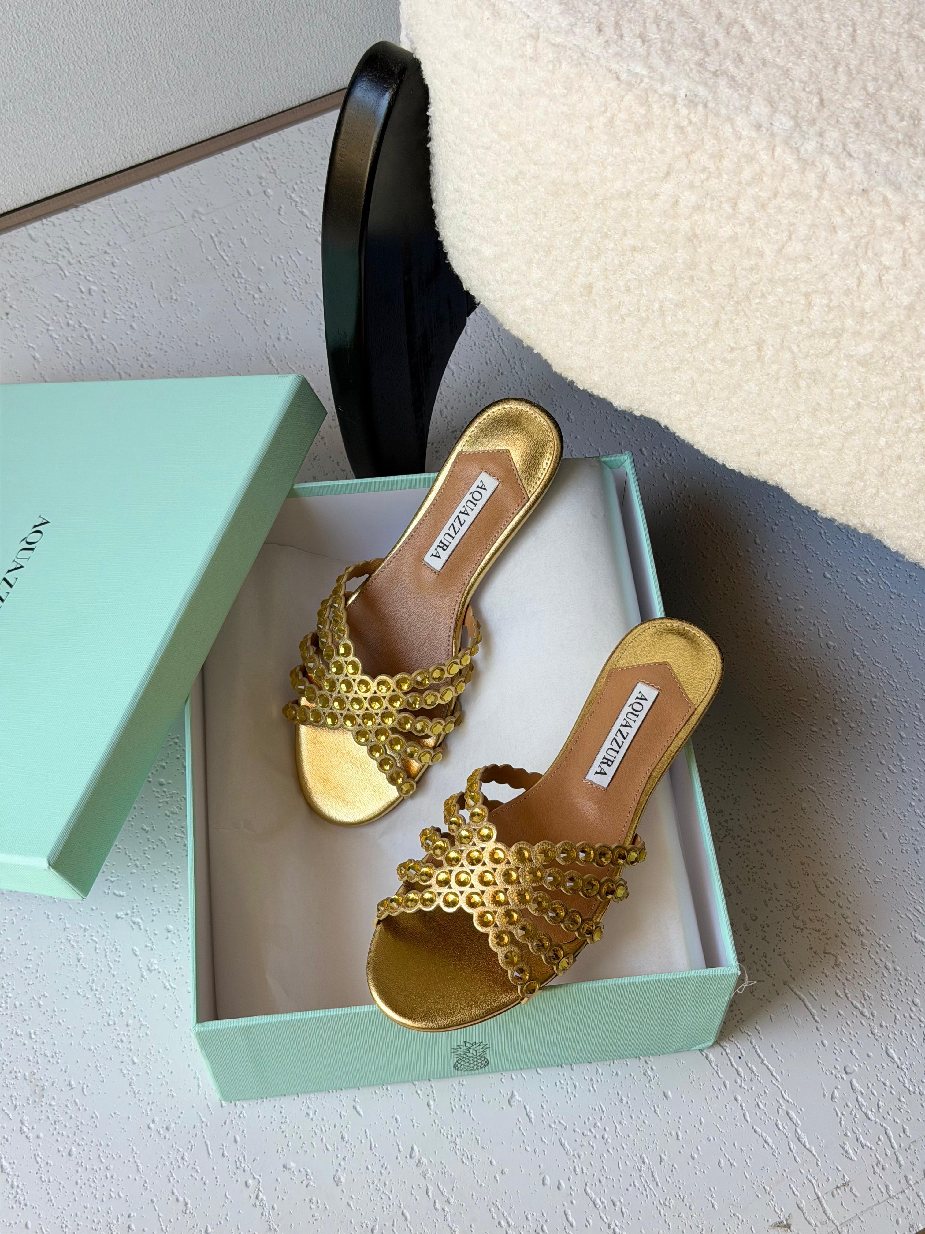 Aquazzura Tequila Crystal Sandals
