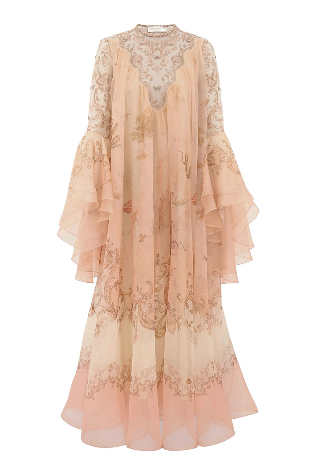 Zimmermann Pink Hypnotic Maxi Dress in Silk