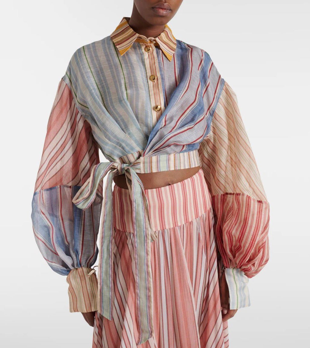 ZIMMERMANN Rebellion Striped Midi Dress