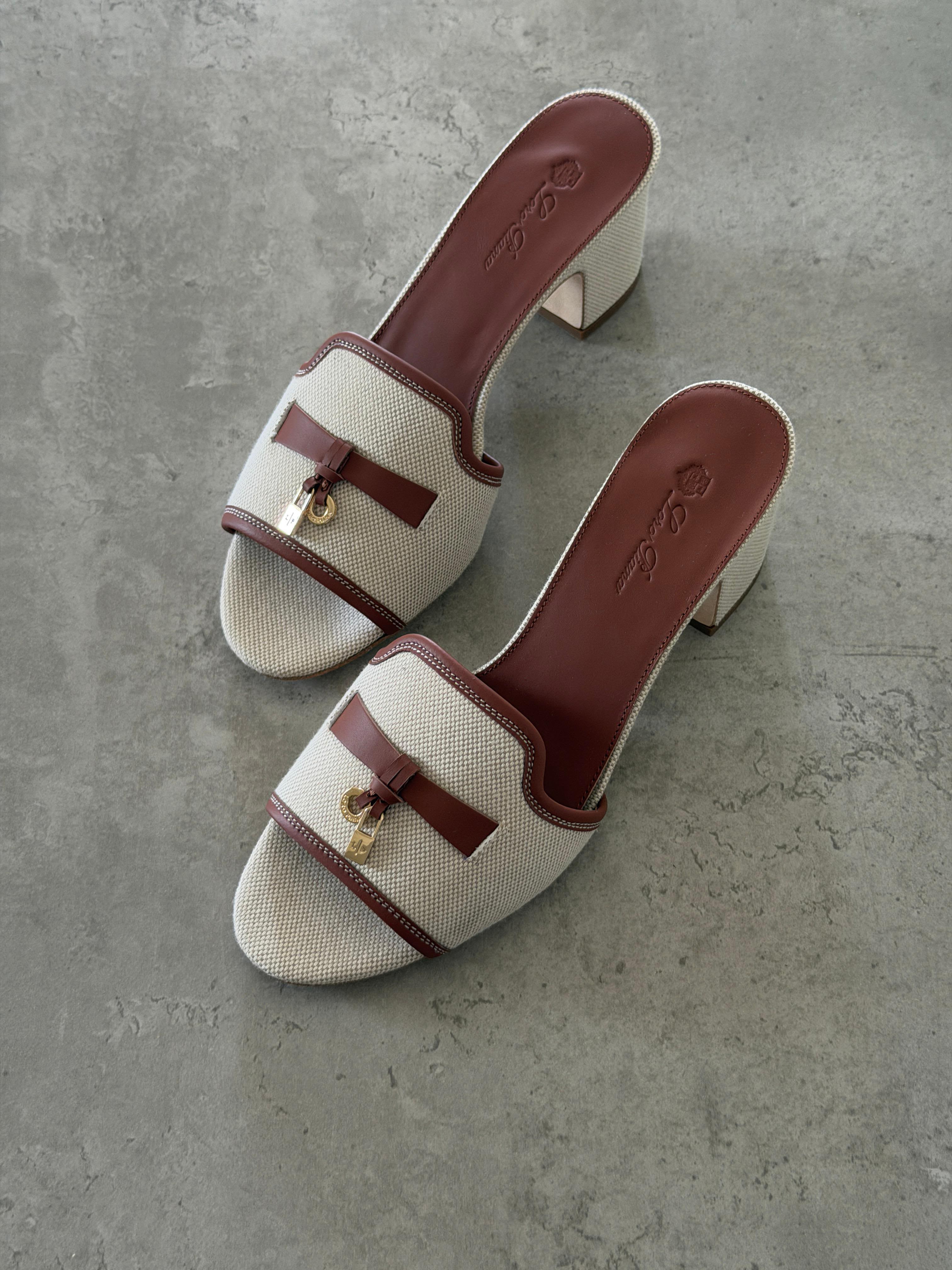 Loro Piana Brown Summer Charms 55 Sandals