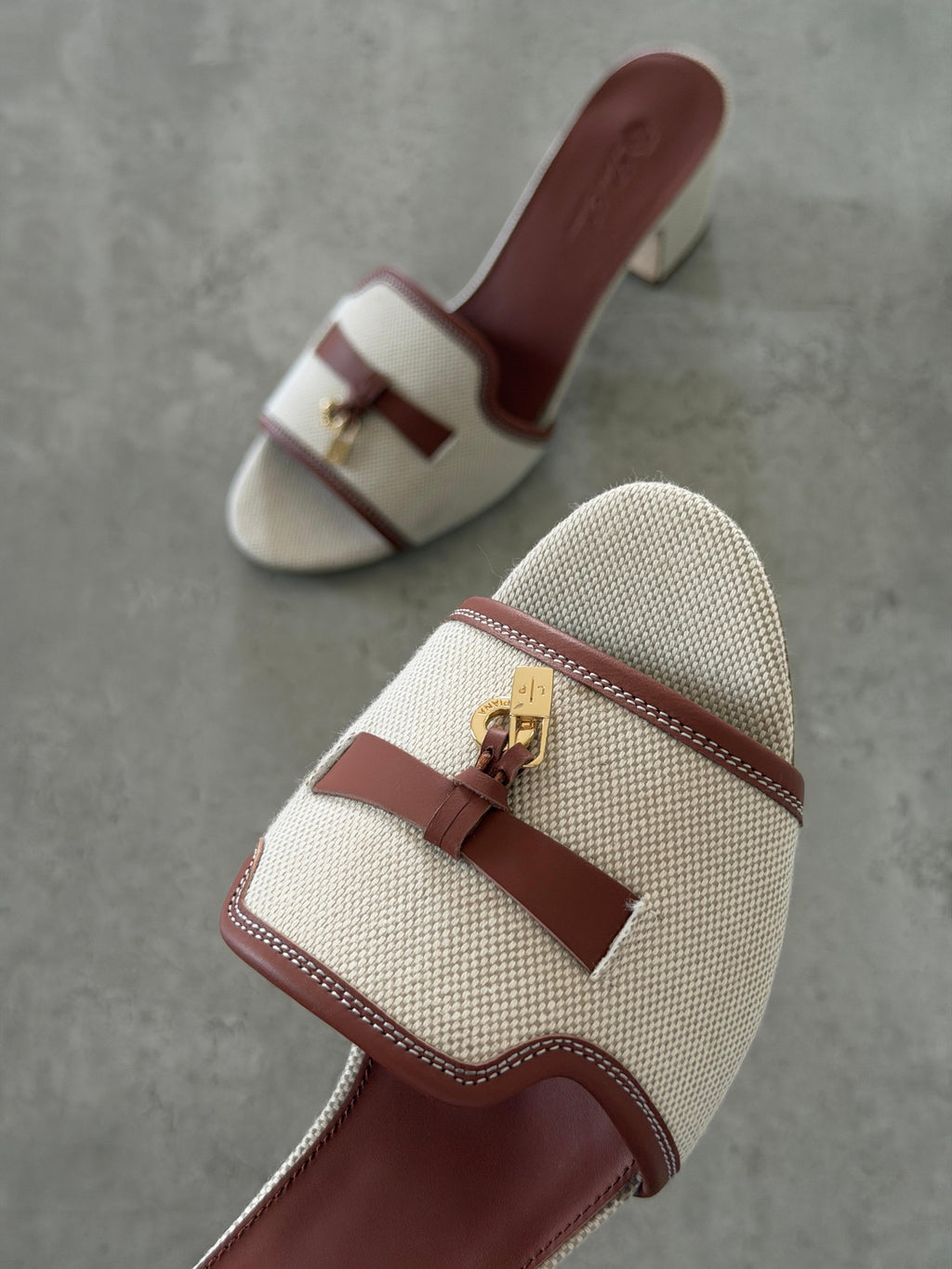 Loro Piana Brown Summer Charms 55 Sandals