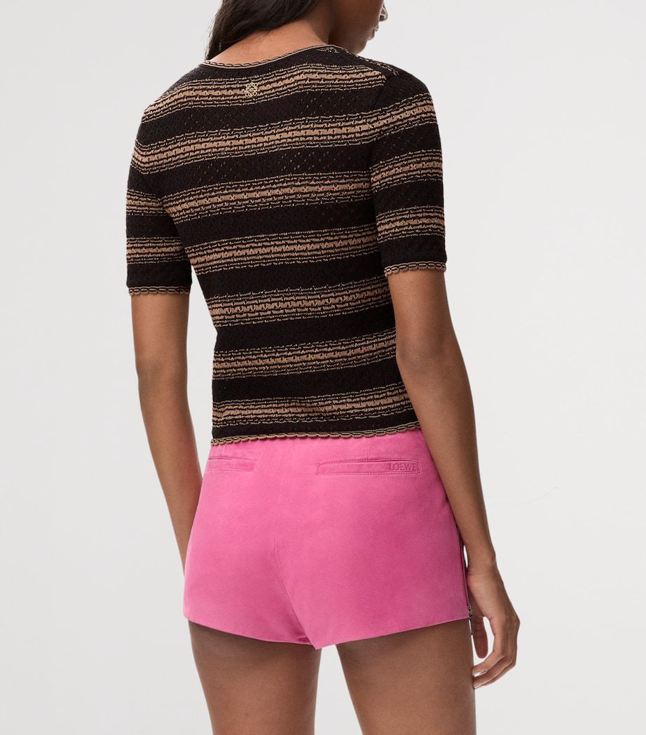 LOEWE Black x Paula's Ibiza Stripe Short-Sleeve Sweater