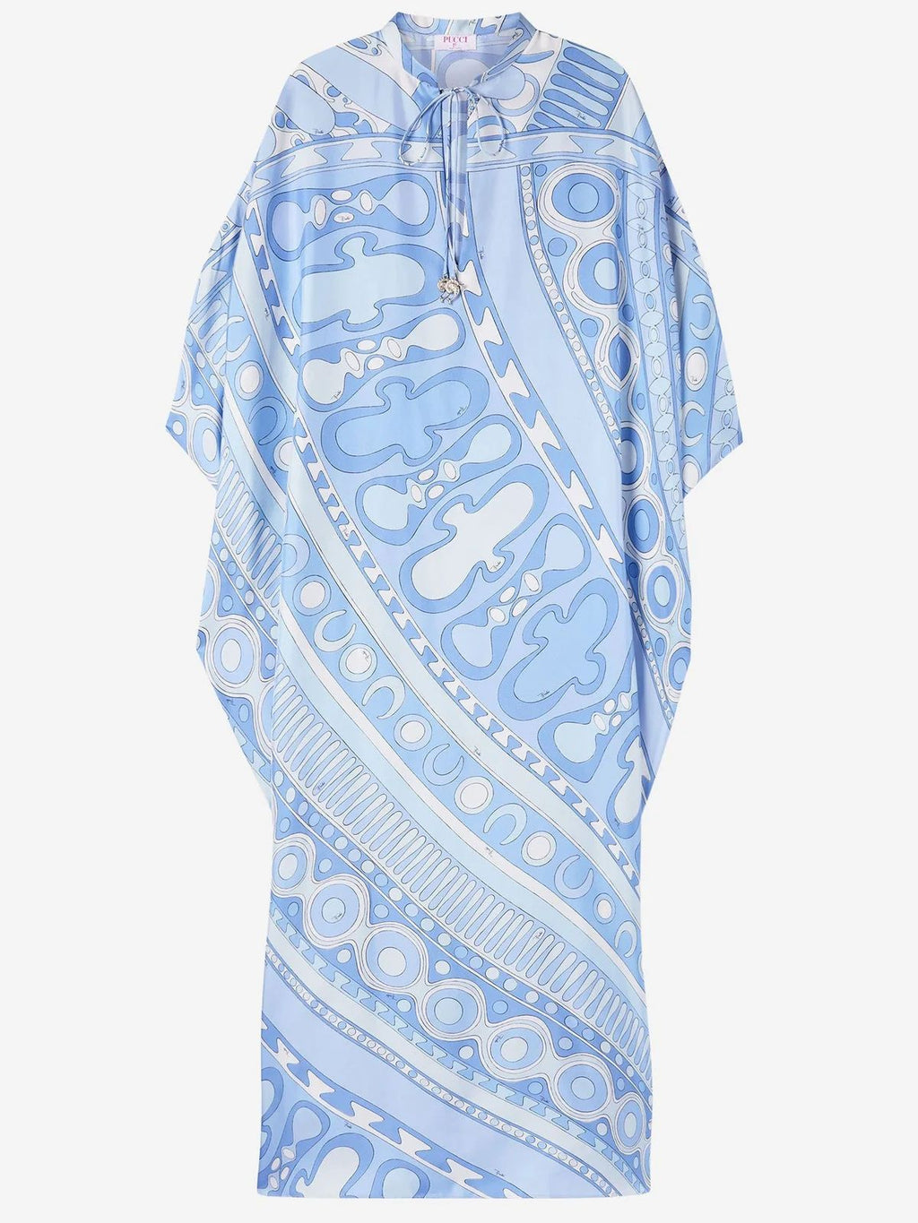 Pucci Blue Soleil-print Kaftan in Silk
