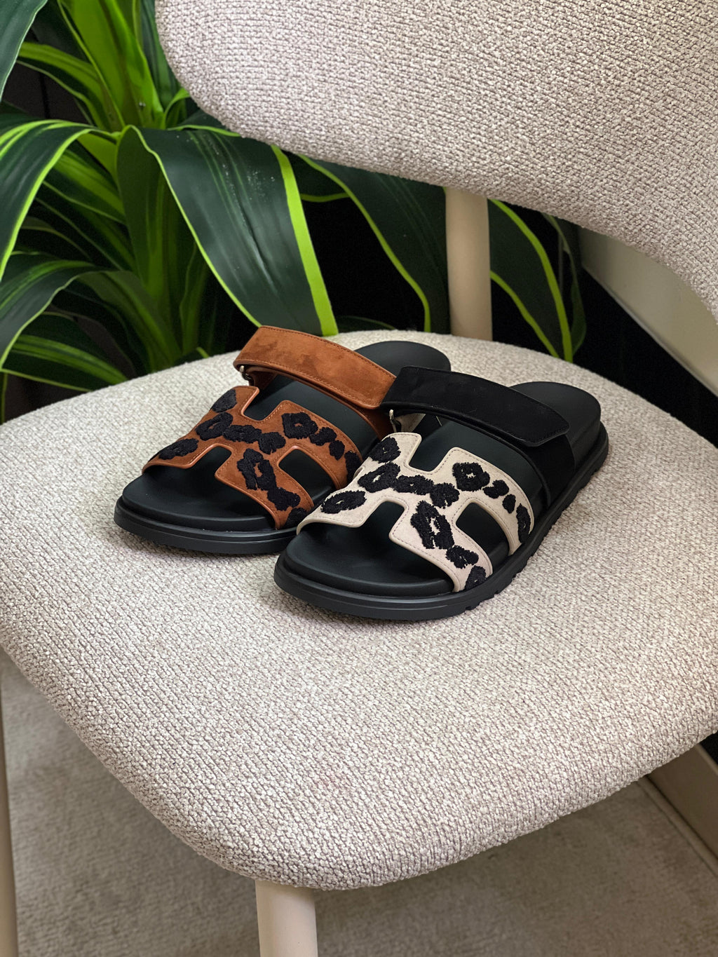 Hermes Chypre Sandal Tufted Suede