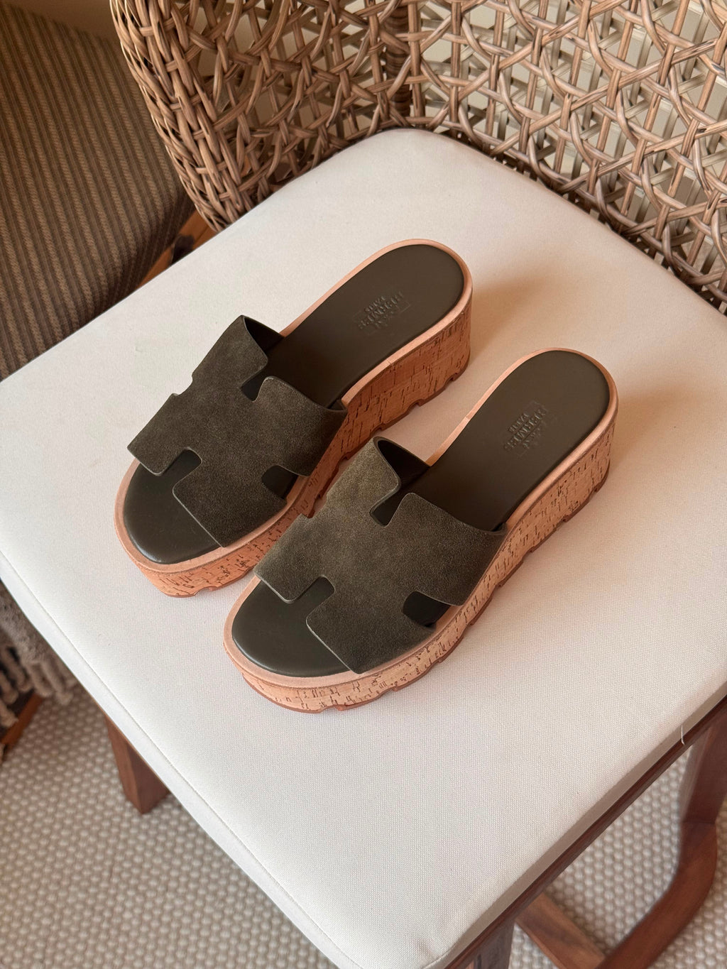 Hermes Luce 30 Sandals in Suede