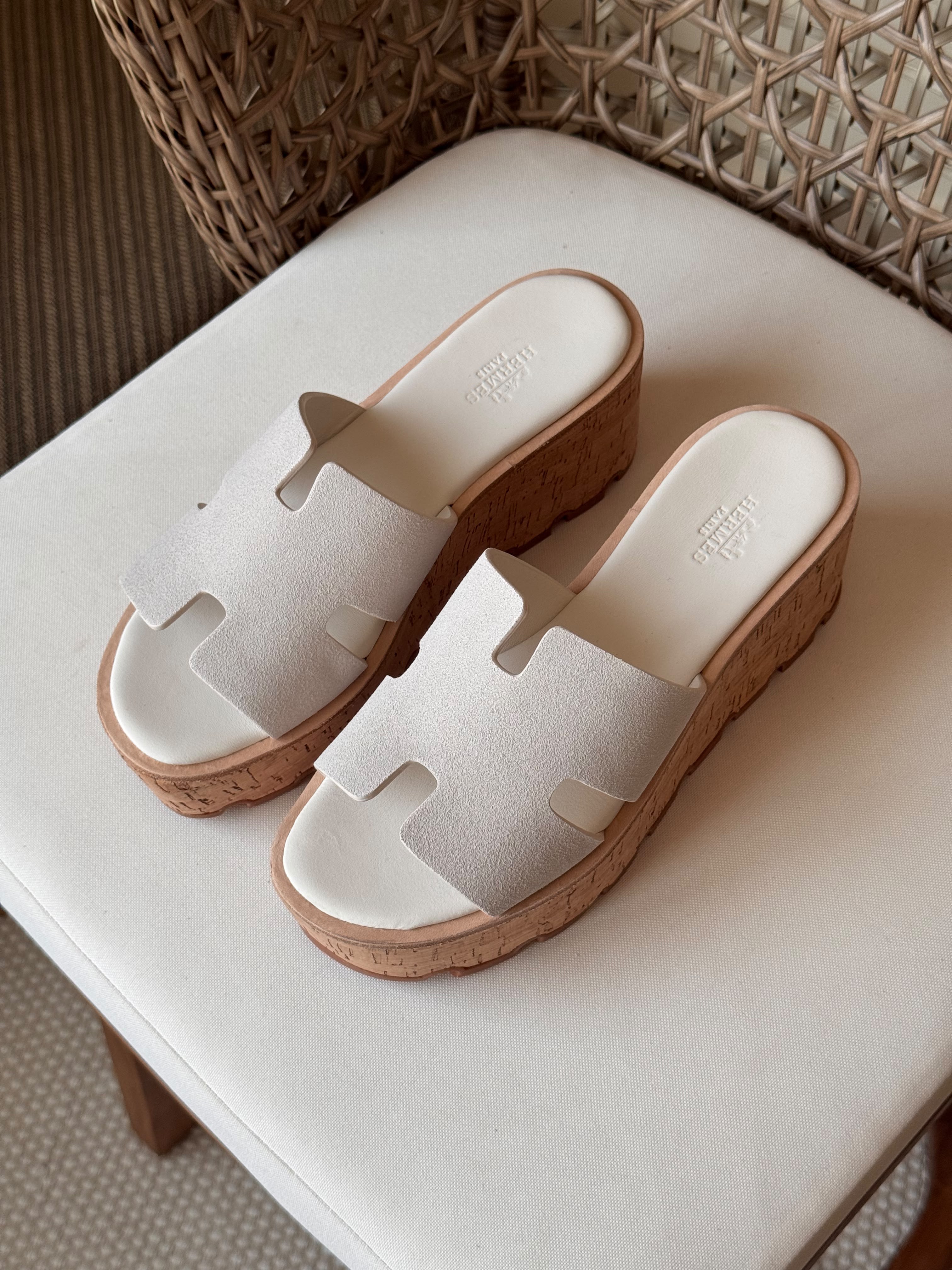 Hermes Luce 30 Sandals in Suede