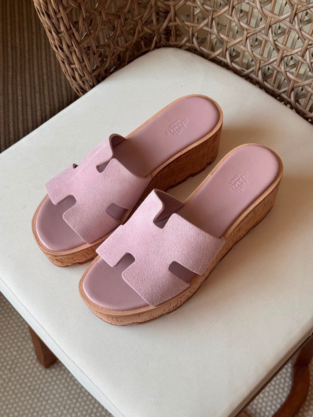 Hermes Luce 30 Sandals in Suede