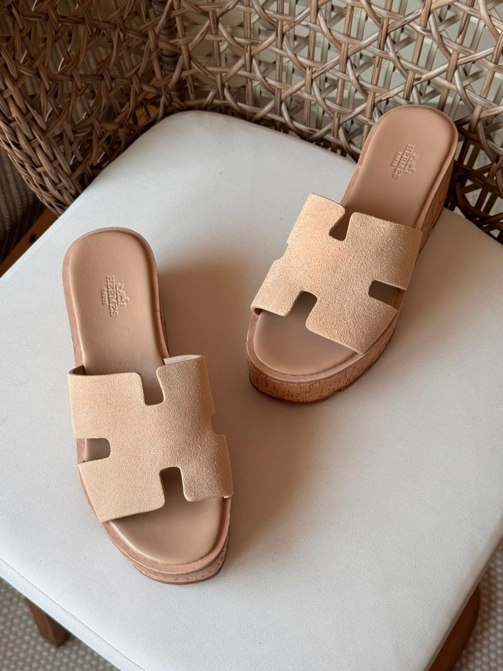 Hermes Luce 30 Sandals in Suede
